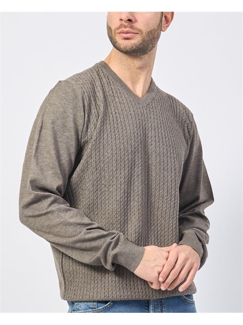 Yes Zee Men's V-Neck Wool Blend Sweater YES ZEE | M812-ZS000842